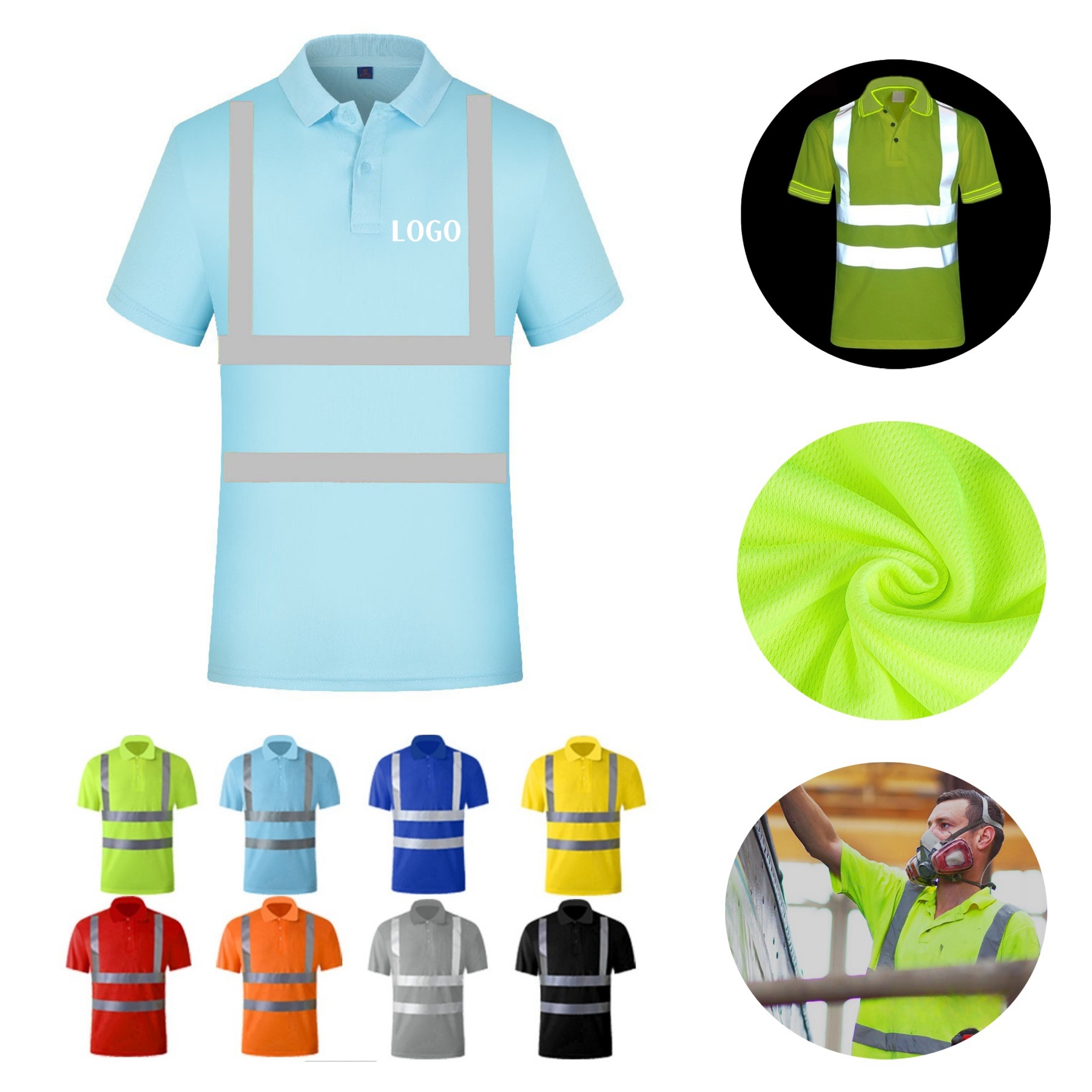 High Reflective Safety Polo T Shirt - Shirts