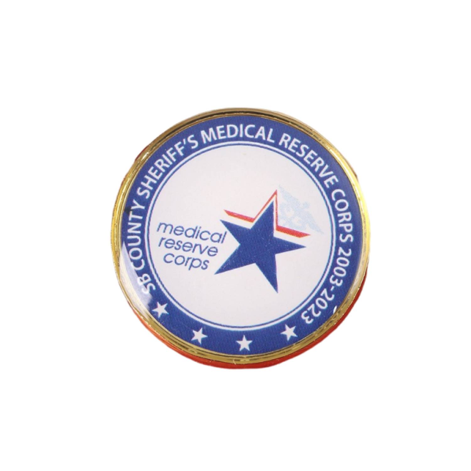1.18-inch Round Epoxy Lapel Pin Badge - Nickel - Pins