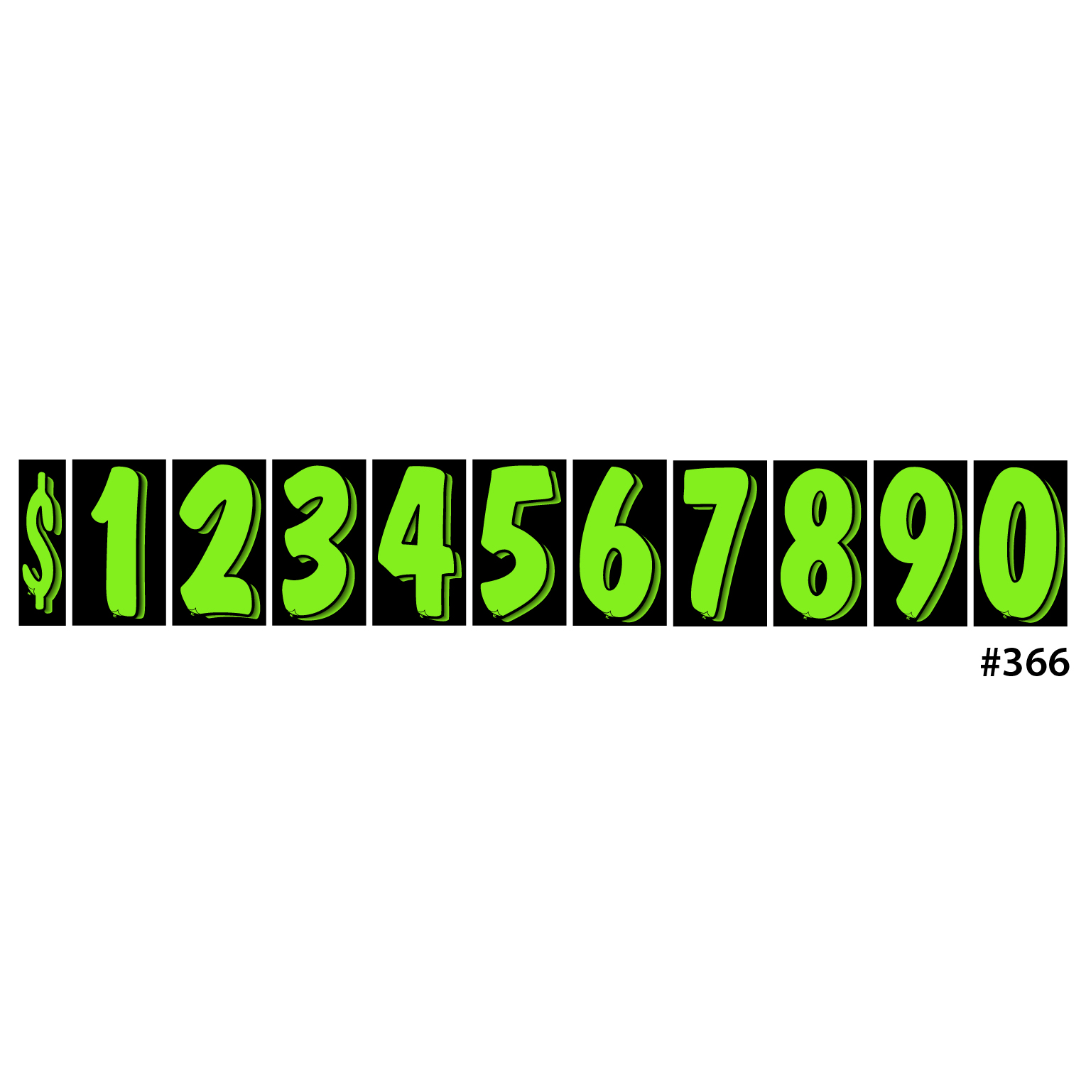 Vinyl Highlights 11 1/2" (Green/Black) - Decals