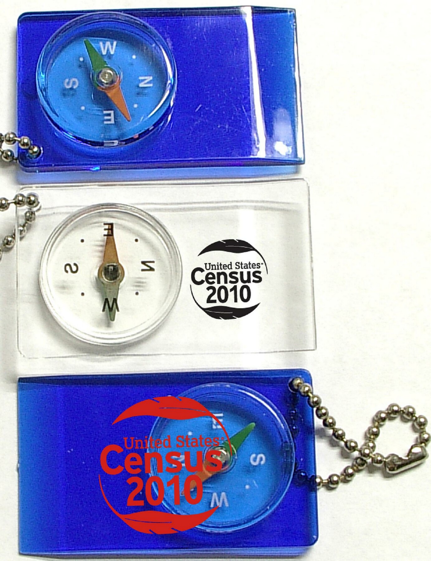 Compass Key Tag w/Ball Chain - Compasses, Key Chains / Rings