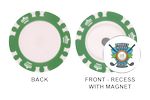 Magnetic Poker Chip with custom removable Golf Ball Marker