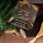 Custom Full Color Printed Clear Acrylic Invitations - 5" x 7"