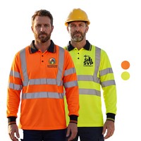 Hi Viz Class 3 Safety Polo With Double Band 2" Reflective Tape - Shirts, Uniforms