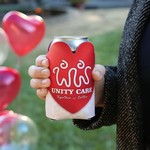 American Made Heart Can Cooler