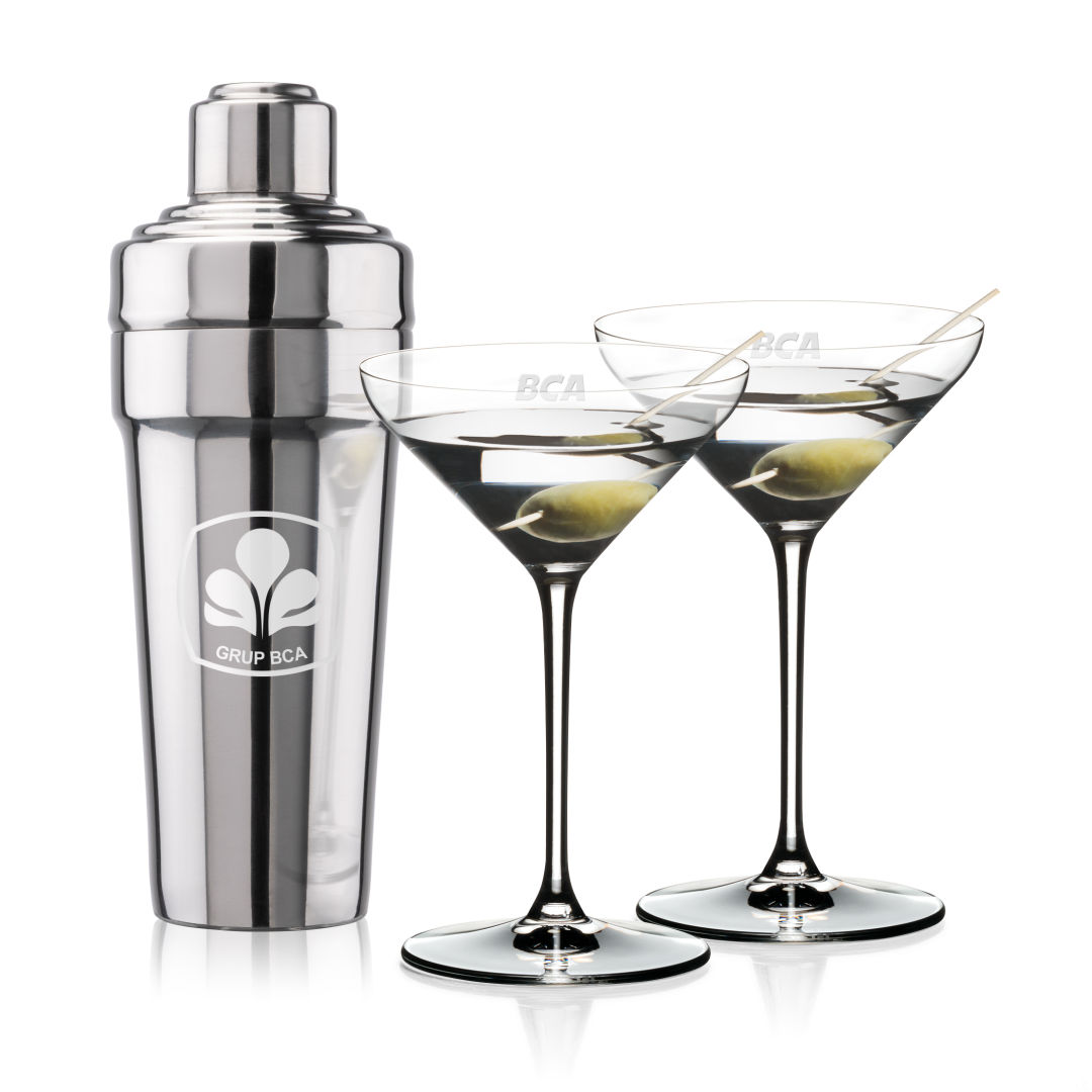 Milano Shaker & RIEDEL Martini Set - Glasses-Drinking