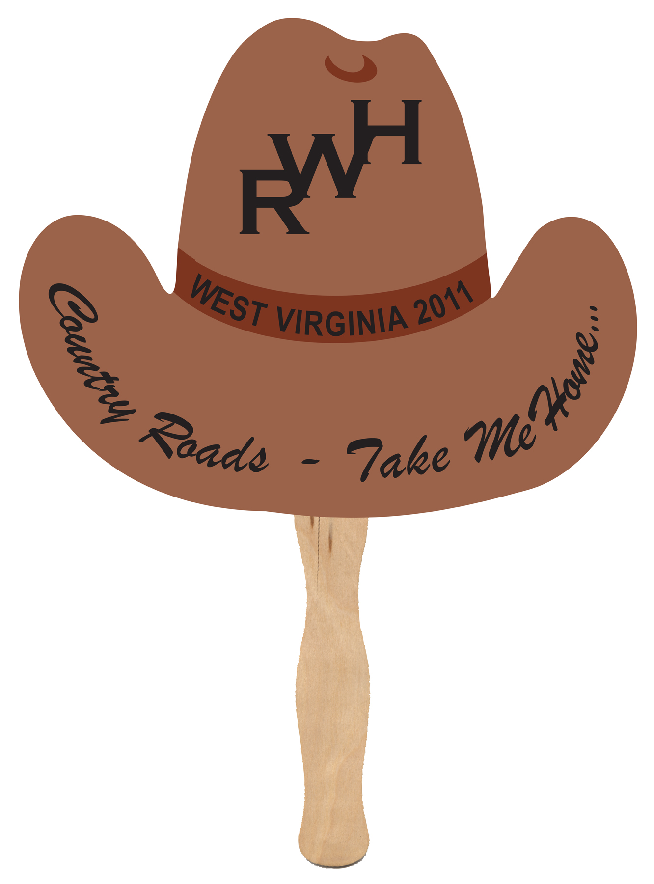 Single Side Cowboy Hat Shaped Fan - Fans