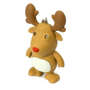 Reindeer LED Sound Keychain - Key Chains / Rings, Flashlights