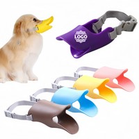 Soft Duckbill Silicone Dog Muzzle Cover with Adjustable Strap - Masks