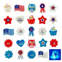 4th of July Party Favors Accessories LED Light Up Rings Glow Toy - Rings, Toys