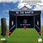 Full Privacy Tent Package, 10' Sublimated Tent kit, 3 DOUBLE Sided Full Walls For Back And 2 Sides