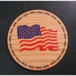 American Flag Hardwood Coasters - FLG03-07A