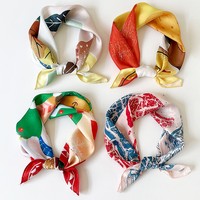 Custom 21" x 21" Satin Silk Feeling Head Scarf Women's Fashion Square Neck - Scarves, Ties