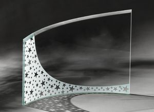 7.75" Breeze Bent Jade Crystal Award