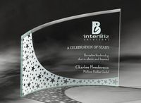 7.75" Breeze Bent Jade Crystal Award