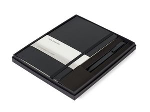 Moleskine® Large Notebook and GO Pen Gift Set - Black