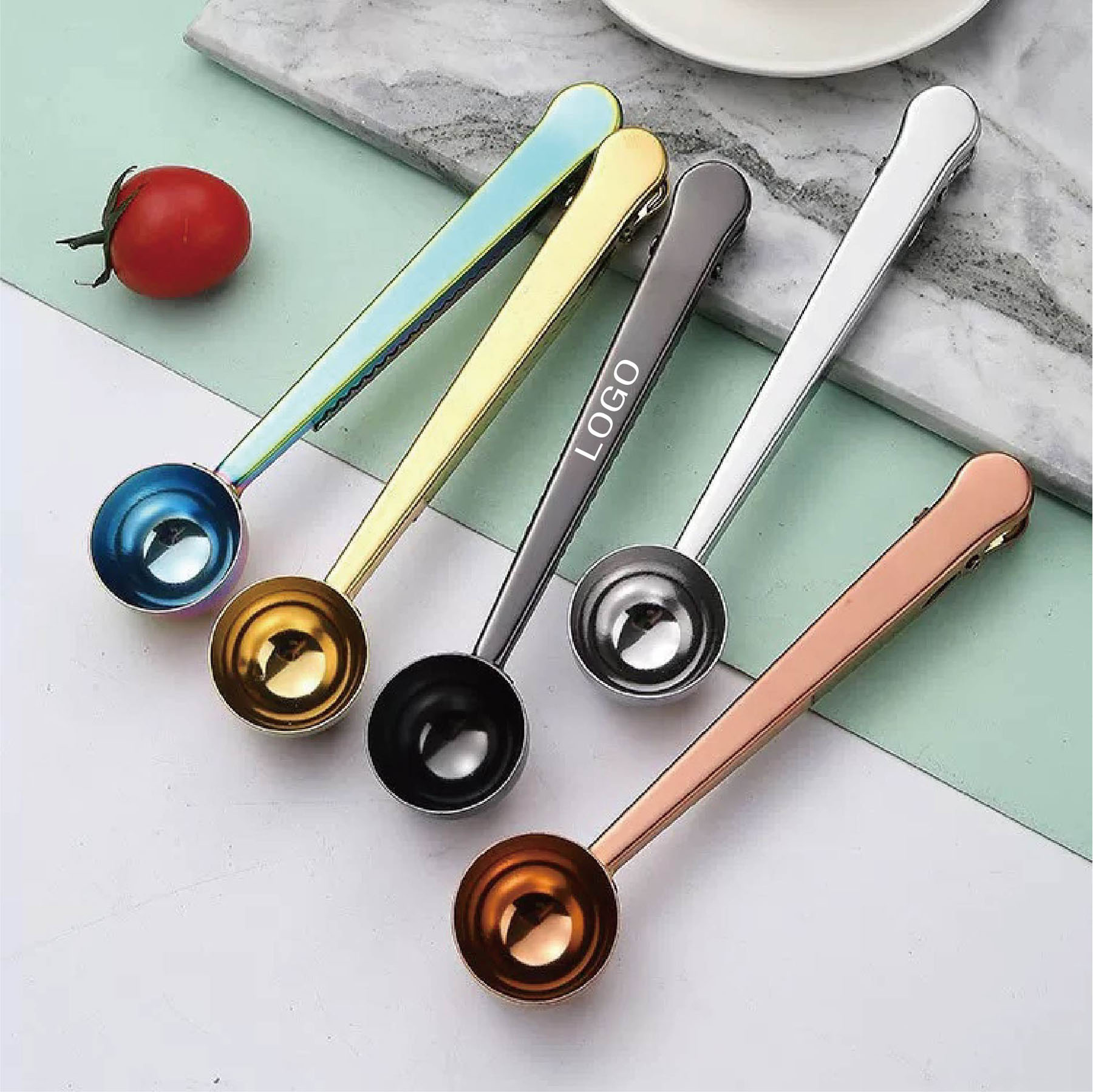 2-In-1Coffee Scoop Bag Clip - Spoons