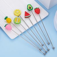 Coffee Stirring Rod with PVC Charm Top - Stirrers