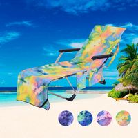 Microfiber Chaise Lounge Chair Towel Cover Beach Chair Cover w/Side Pockets for Garden Beach Hotel - Towels, Mats