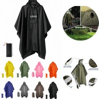 Emergency Raincoat With Hood And Pockets - Ponchos, Coats