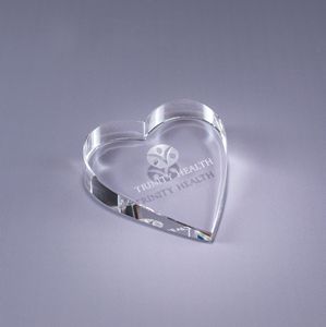 Heart Crystal Paperweight