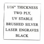 Metallic Silver Over Black 2-Ply Plastic Engraving Sheet Stock (12"x24")