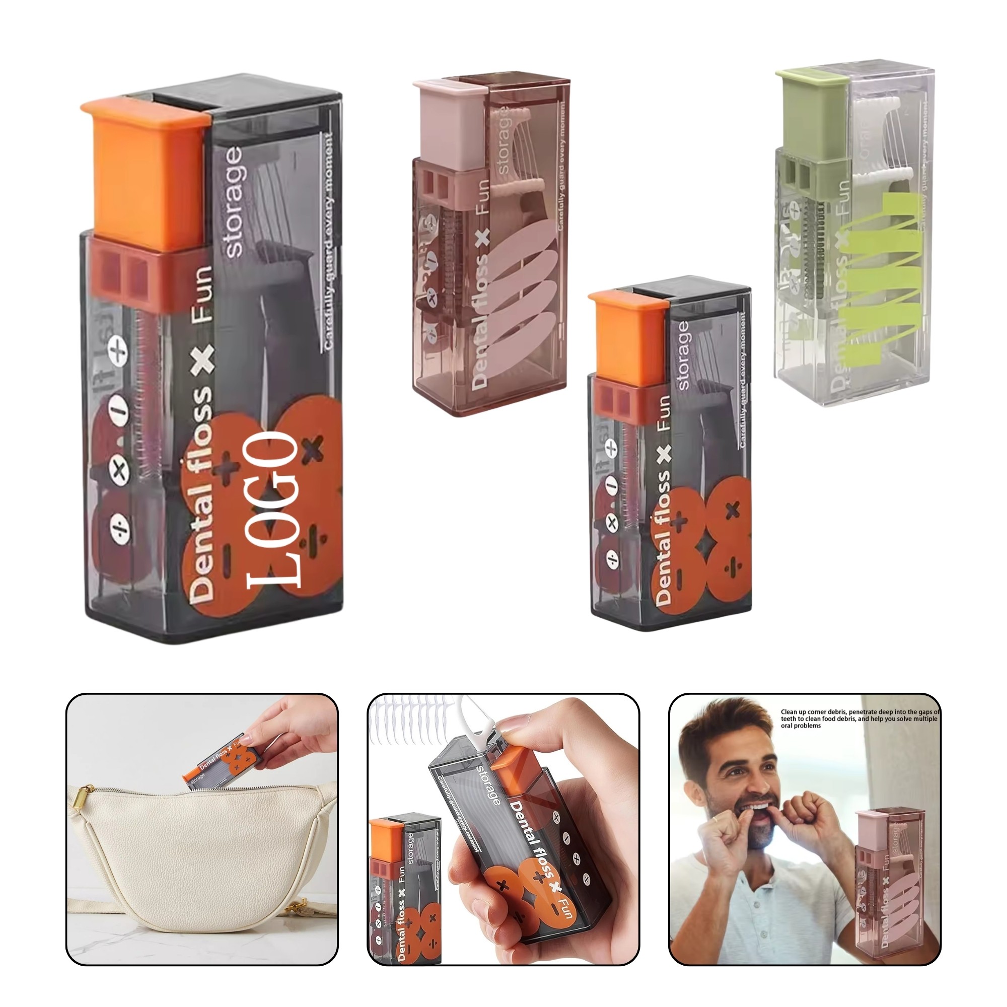 Portable Dental Floss Box - Toothpicks, Picks
