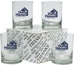Double Old Fashion Thank You Glasses Set of 4