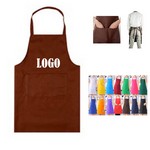 Polyester Kitchen Apron W/ 2 Front Pockets