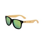 CapeShades Recycled Bamboo Sunglasses Black Frame - Green