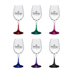 Chilled 10 oz Rioja White Wine Glasses with Color Bottom