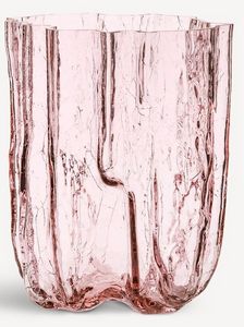 Pink Crackle Tall Vase