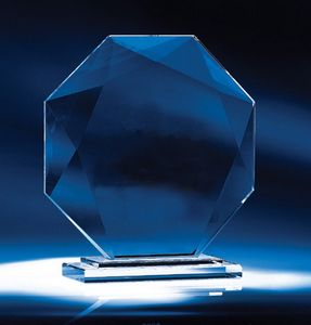 6.5" Crystal Octavia Award w/Glass Base