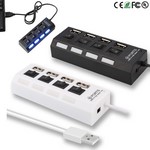 Premium 4 Port Usb Hub - On / Off Buttons And Indication Light
