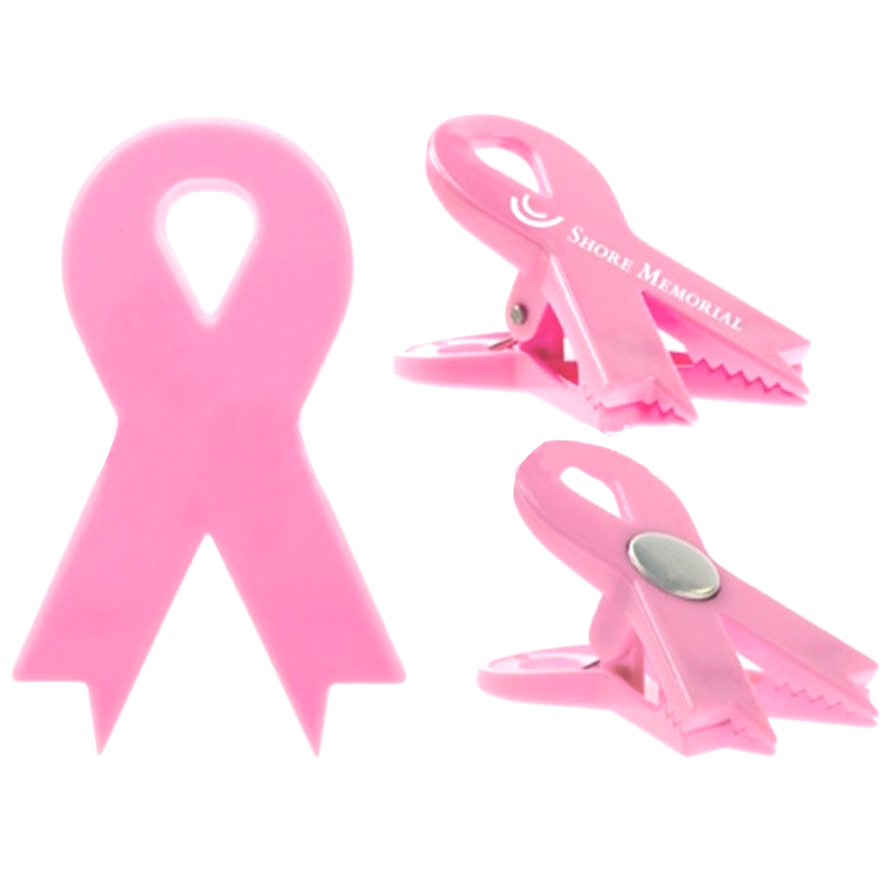 Pink Ribbon Magnetic Clip - Clip Holders/Dispensers, Magnets