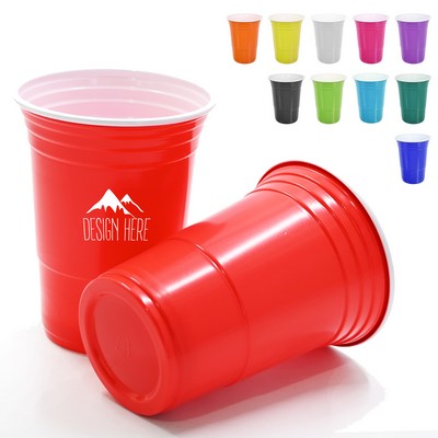 16oz Vintage Reusable Plastic Stadium Cups
