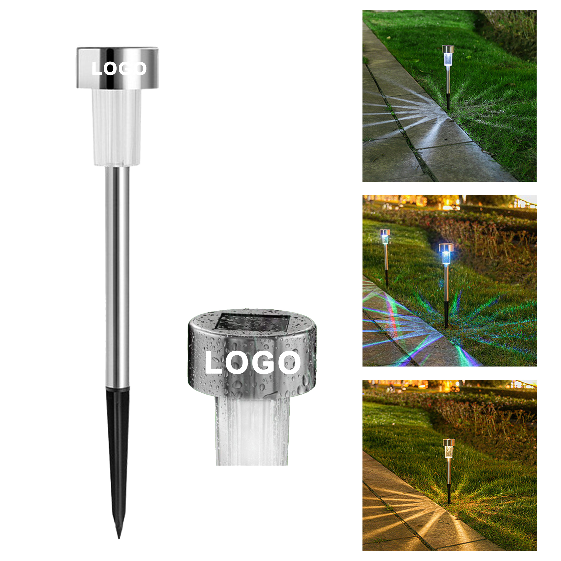 Solar Stainless Steel Small Garden Lights - Night Lights