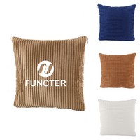 Corduroy 2-in-1 Pillow Blanket (15.7x15.7 Inches) – Linen Shell, Cotton-Filled - Blankets, Pillows