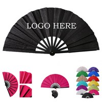 13" Glitter Folding Clack Kung Fu Fan w/Plastic Ribs - Fans, Decorations
