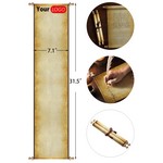 Blank Scrolls Paper with Wood Rods