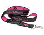 Custom 3/4" Detachable Woven Lanyards w/ Buckle Release