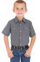 Wrangler® Boys' Muliti Short Sleeve Dress Western Plaid Snap Shirt - Shirts