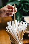 Bamboo straw with laser engraved logo