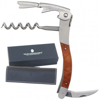 Laguiole Tradition® Corkscrew w/Heath Wood Brown Handle - Corkscrews