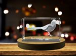 Red Golden Pheasant 3D Engraved Crystal Trophy Award