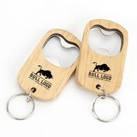 Portable Keychain Wooden Bottle Opener - Openers, Key Chains / Rings
