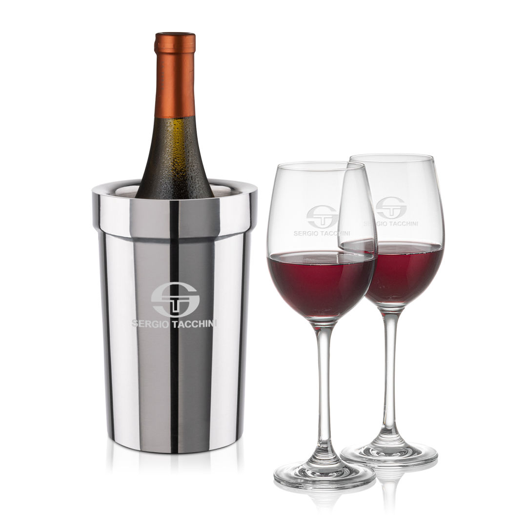 Milano Wine Cooler & Burlington Wine Set - Glasses-Drinking