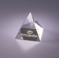 Pyramid Crystal Paperweight
