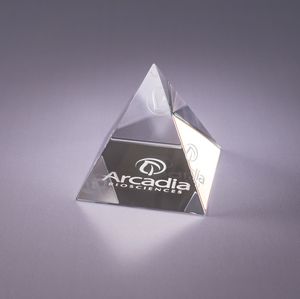 Pyramid Crystal Paperweight