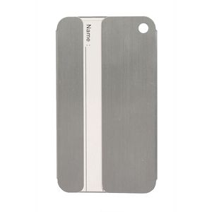 Texture Tone® Aluminum Rectangle Luggage Tag