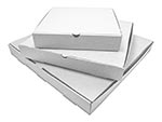 Plain Corrugated White Pizza Box (7"x7"x2") - Boxes, Tubes-Packaging